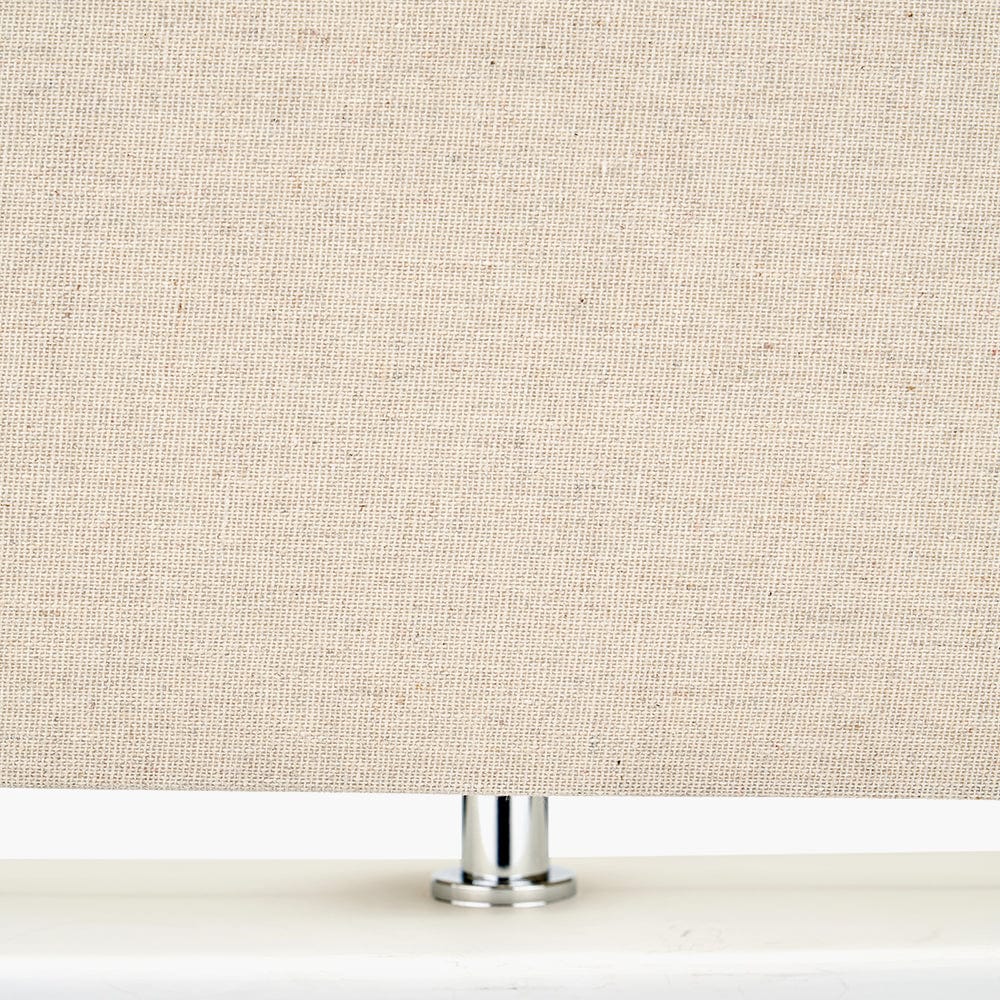 Block White Ceramic Rectangular Table Lamp.