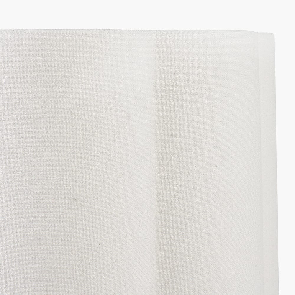Bloom 30cm White Handloom Scalloped Cylinder Lampshade.