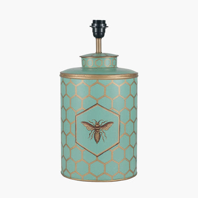 Pacific Lifestyle Lighting Blue Honeycomb Hand Painted Metal Table Lamp - Base Only House of Isabella UK