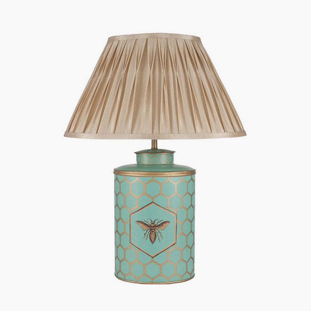 Pacific Lifestyle Lighting Blue Honeycomb Hand Painted Metal Table Lamp - Base Only House of Isabella UK