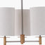 Pacific Lifestyle Lighting Bonham Natural Wood Veneer and Silver Metal 3 Light Pendant House of Isabella UK