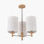Pacific Lifestyle Lighting Bonham Natural Wood Veneer and Silver Metal 3 Light Pendant House of Isabella UK