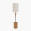 Pacific Lifestyle Lighting Bonham Natural Wood Veneer and Silver Metal Table Lamp House of Isabella UK