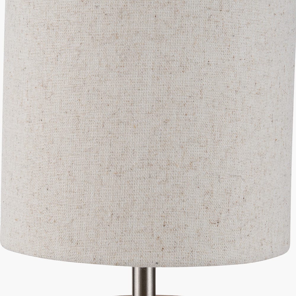 Pacific Lifestyle Lighting Bonham Natural Wood Veneer and Silver Metal Table Lamp House of Isabella UK