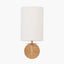 Pacific Lifestyle Lighting Bonham Natural Wood Veneer and Silver Metal Wall Light House of Isabella UK
