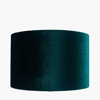 Pacific Lifestyle Lighting Bow 30cm Forest Green Velvet Cylinder Shade House of Isabella UK