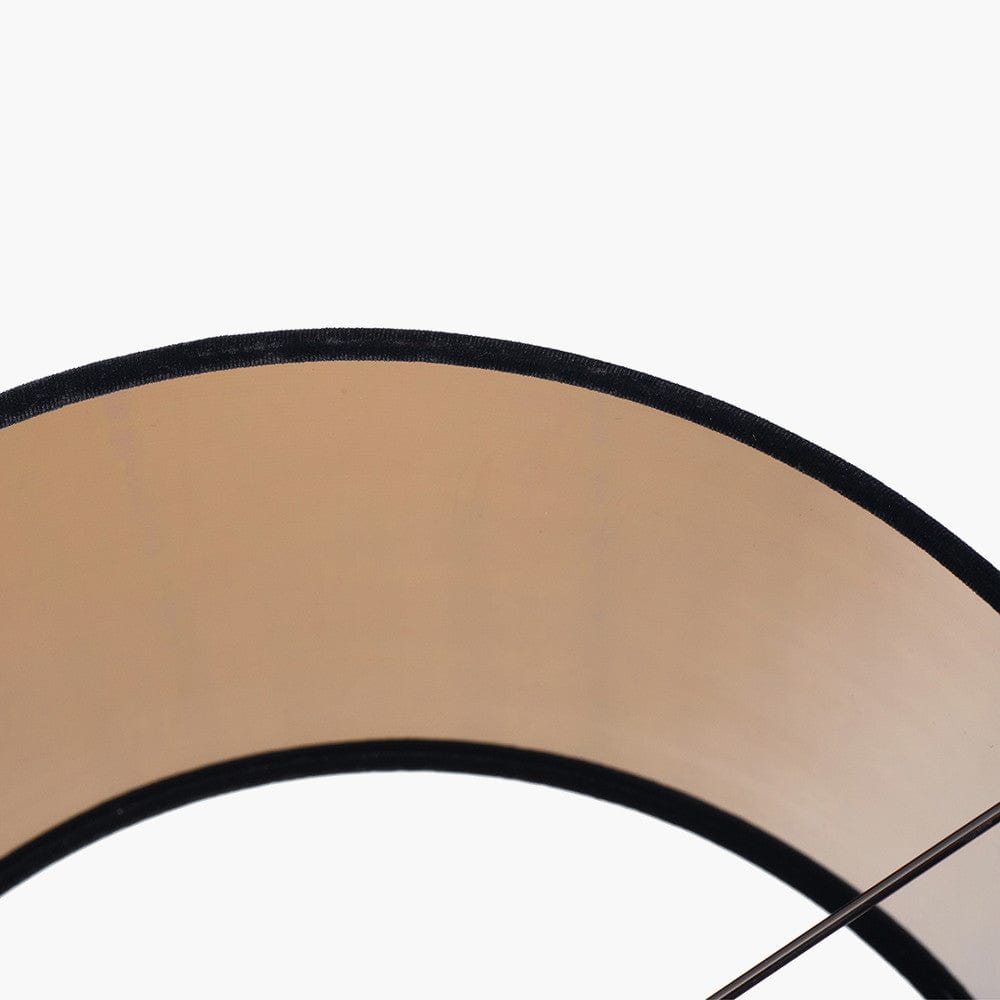 Bow 40cm Black Velvet Cylinder Shade.