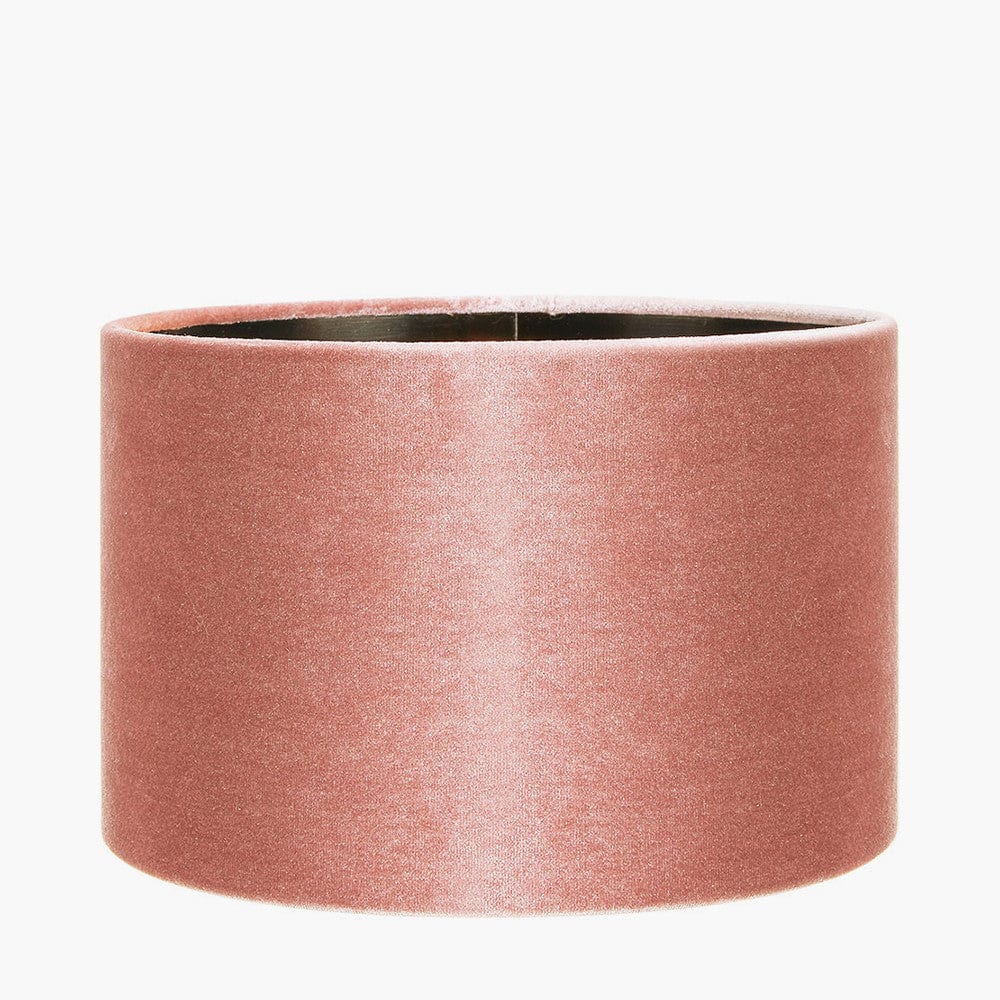 Bow 45cm Apricot Velvet Cylinder Shade.