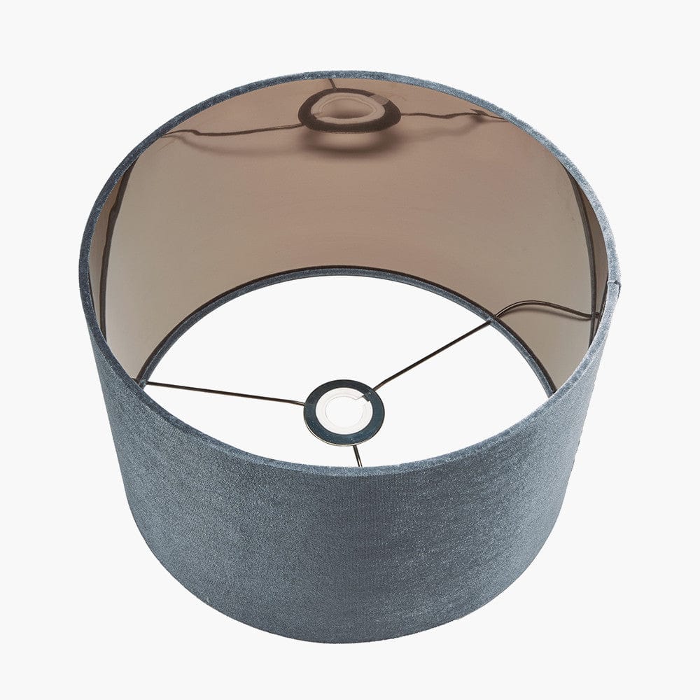 Bow 45cm Slate Velvet Cylinder Shade.