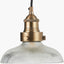 Pacific Lifestyle Lighting Bowery Ribbed Glass with Antique Brass Fitting Elec Pendant House of Isabella UK