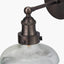 Pacific Lifestyle Lighting Bowery Ribbed Glass with Antique Bronze Fitting Wall Light House of Isabella UK