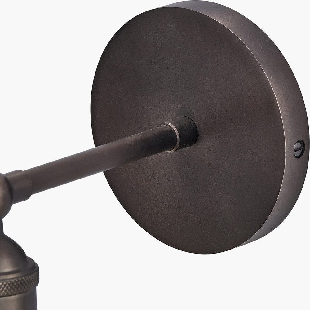 Pacific Lifestyle Lighting Bowery Ribbed Glass with Antique Bronze Fitting Wall Light House of Isabella UK