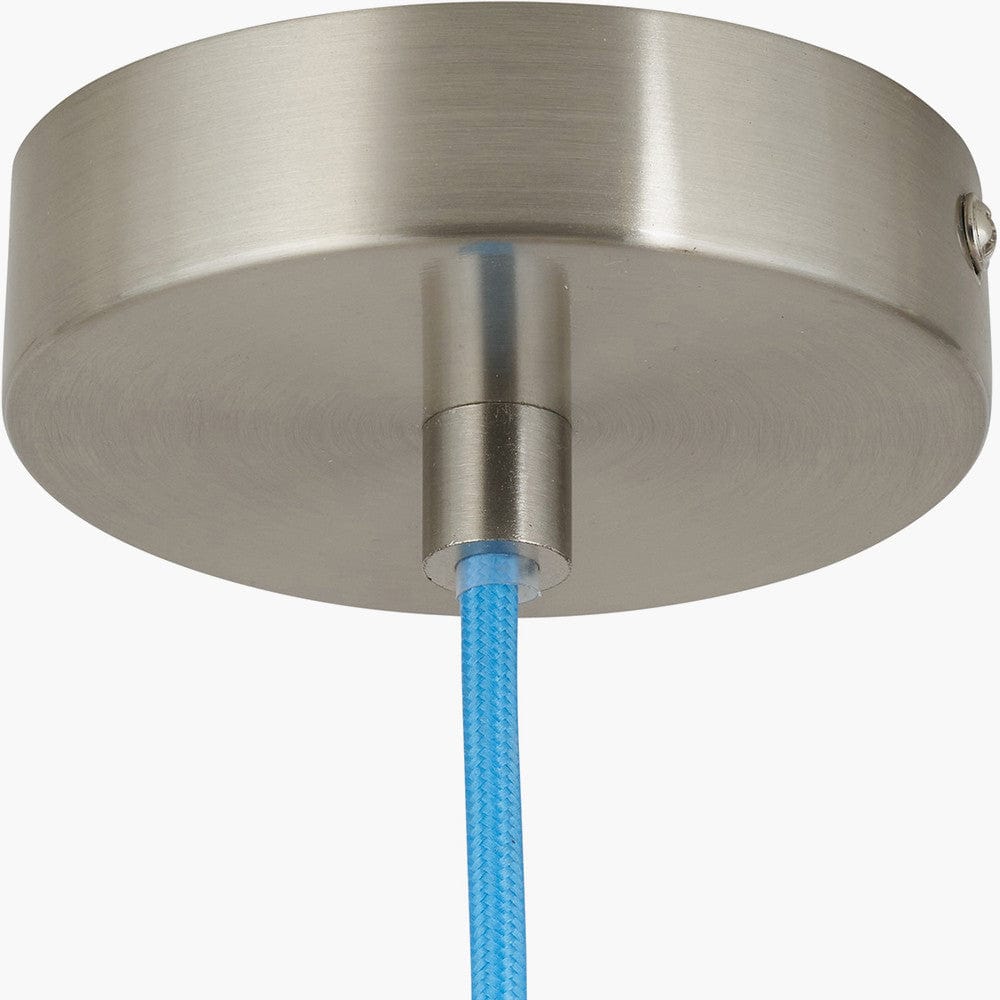 Brera Rattan Ceiling Pendant Cobalt.