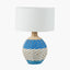 Pacific Lifestyle Lighting Brera Rattan Small Table Lamp Cobalt House of Isabella UK