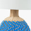 Pacific Lifestyle Lighting Brera Rattan Small Table Lamp Cobalt House of Isabella UK