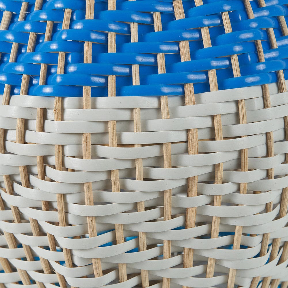 Pacific Lifestyle Lighting Brera Rattan Small Table Lamp Cobalt House of Isabella UK