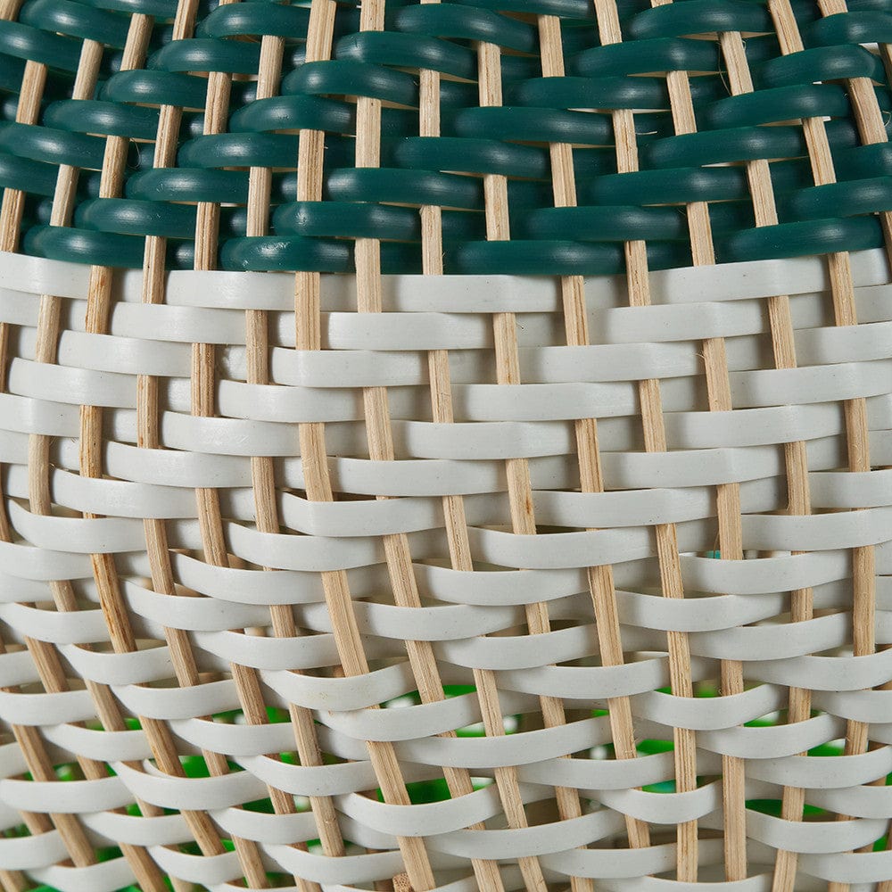 Brera Rattan Small Table Lamp Emerald.