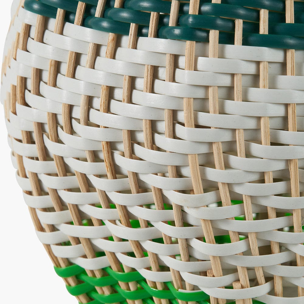 Brera Rattan Small Table Lamp Emerald.