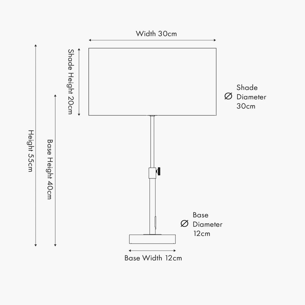 Bryce Black and Gold Metal Rise and Fall Table Lamp.