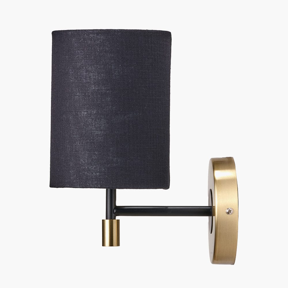 Pacific Lifestyle Lighting Bryce Black and Gold Metal Wall Light House of Isabella UK