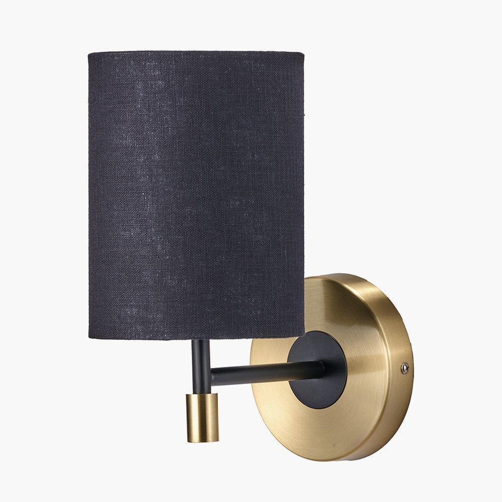 Pacific Lifestyle Lighting Bryce Black and Gold Metal Wall Light House of Isabella UK