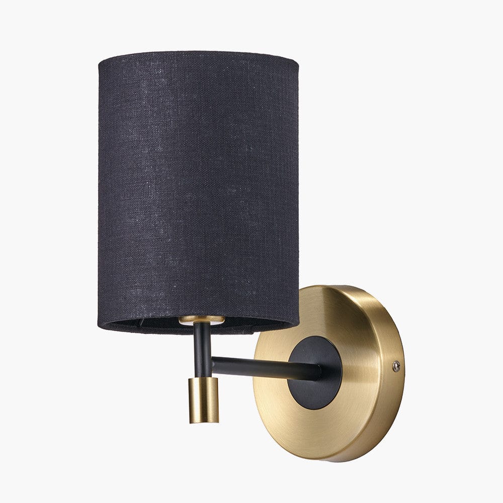 Pacific Lifestyle Lighting Bryce Black and Gold Metal Wall Light House of Isabella UK
