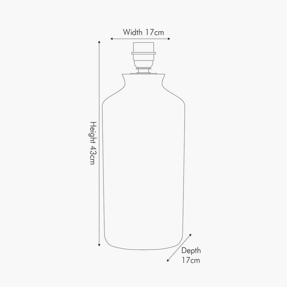 Bude Blue and White Stripe Stoneware Table Lamp - Base Only.