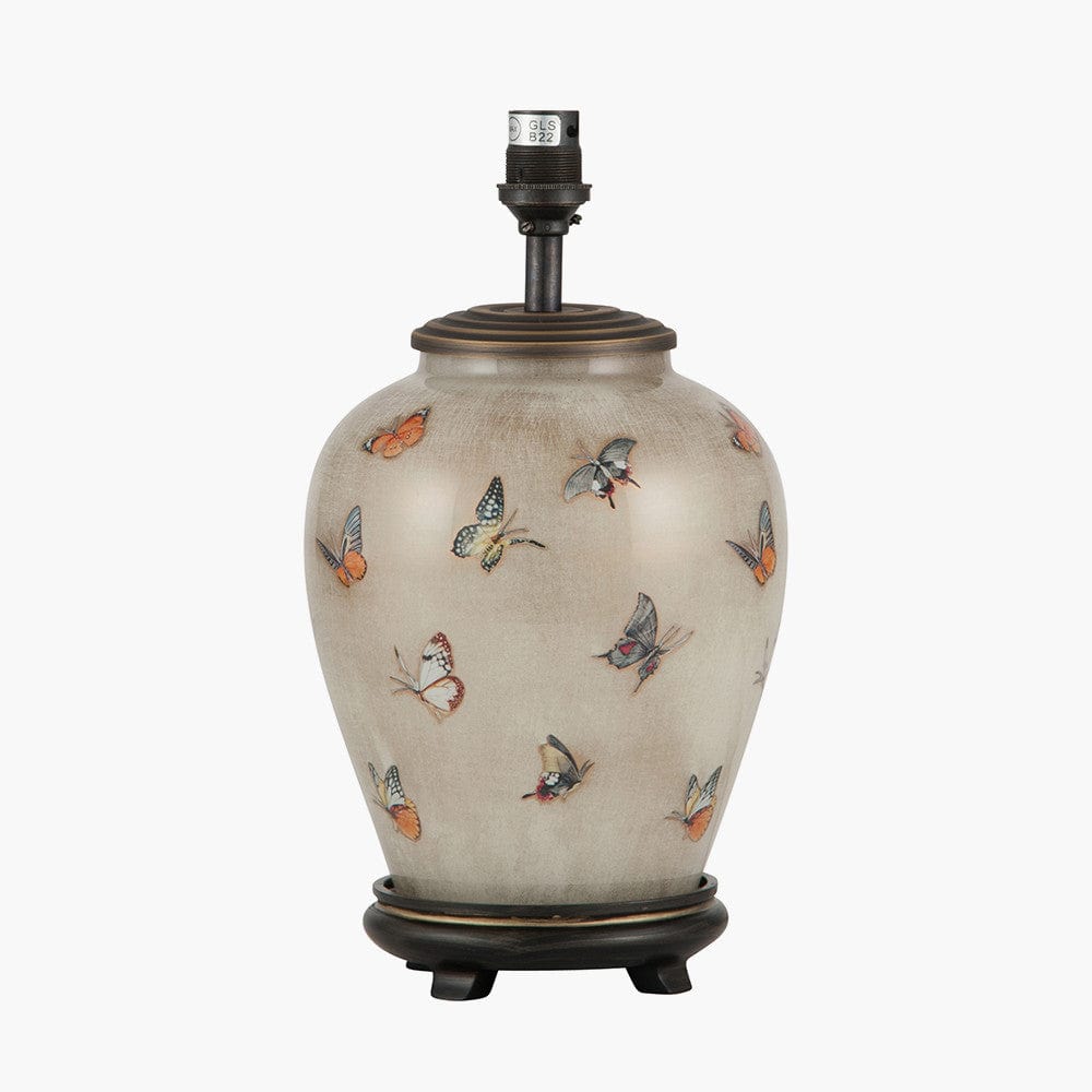 Butterflies Small Glass Table Lamp.