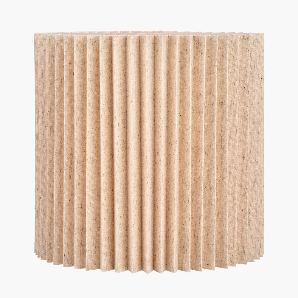 Callista 30cm Natural Linen Hard Pleat Lampshade.