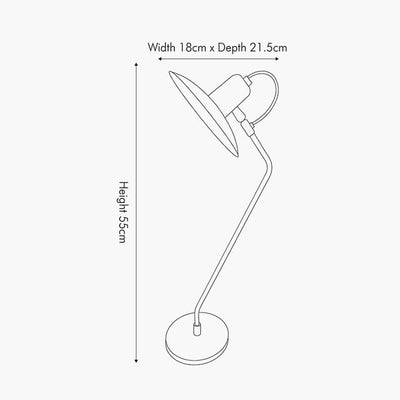 Pacific Lifestyle Lighting Camden Matt White Metal Angle Arm Task Table Lamp House of Isabella UK