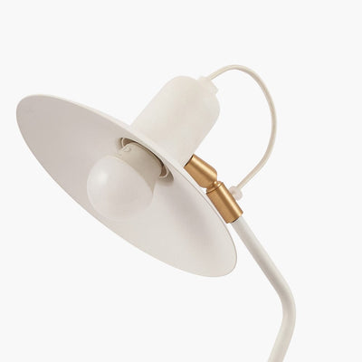 Pacific Lifestyle Lighting Camden Matt White Metal Angle Arm Task Table Lamp House of Isabella UK