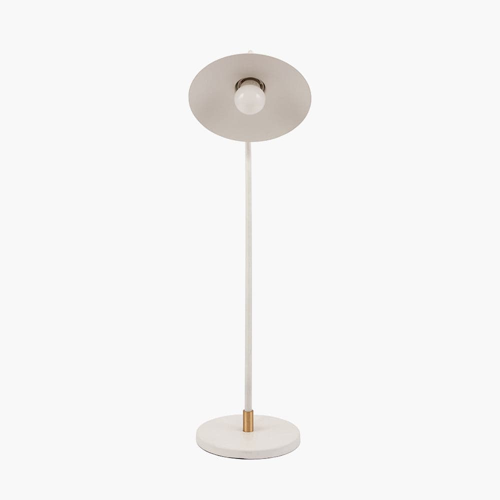 Camden Matt White Metal Angle Arm Task Table Lamp.
