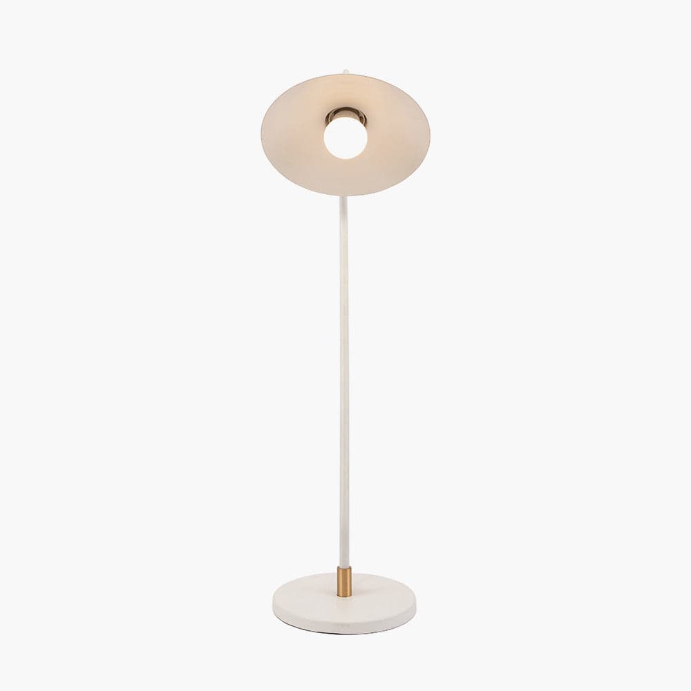 Camden Matt White Metal Angle Arm Task Table Lamp.