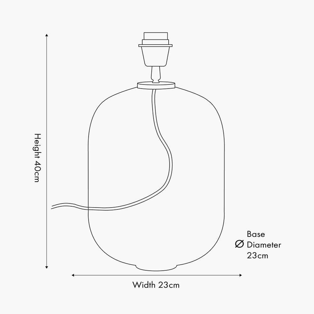 Pacific Lifestyle Lighting Camille Large Smoke Grey Circle Design Handcut Glass Table Lamp Base House of Isabella UK