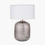 Pacific Lifestyle Lighting Camille Large Smoke Grey Circle Design Handcut Glass Table Lamp Base House of Isabella UK
