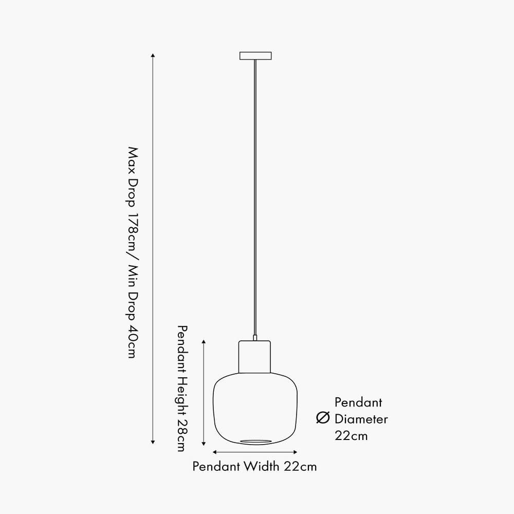 Pacific Lifestyle Lighting Camille Smoke Grey Circle Design Handcut Glass Pendant House of Isabella UK
