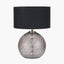 Pacific Lifestyle Lighting Camille Smoke Grey Circle Design Handcut Glass Table Lamp Base House of Isabella UK