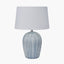 Pacific Lifestyle Lighting Cannes Blue and White Stripe Ceramic Table Lamp House of Isabella UK