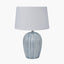 Pacific Lifestyle Lighting Cannes Blue and White Stripe Ceramic Table Lamp House of Isabella UK