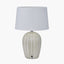 Pacific Lifestyle Lighting Cannes Sage and White Stripe Ceramic Table Lamp House of Isabella UK