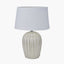 Pacific Lifestyle Lighting Cannes Sage and White Stripe Ceramic Table Lamp House of Isabella UK