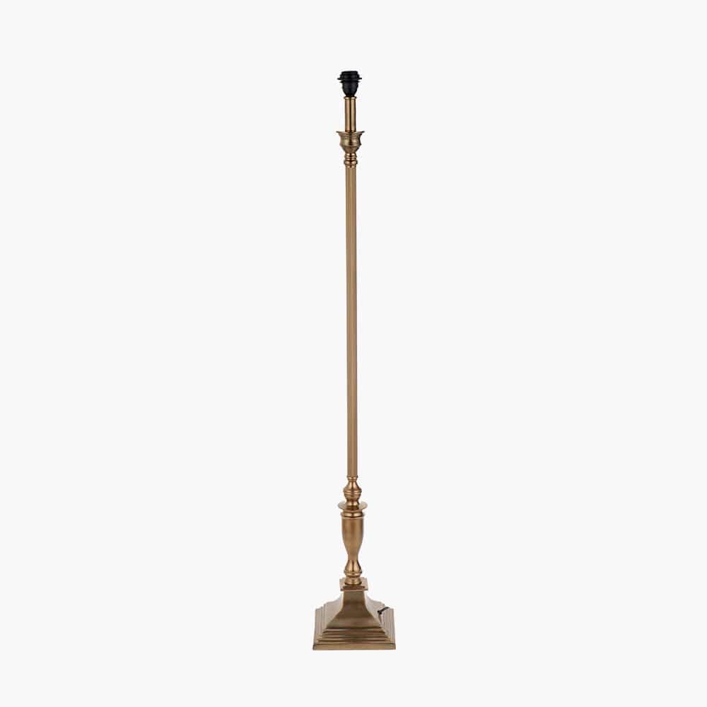 Canterbury Antique Brass Metal Floor Lamp.