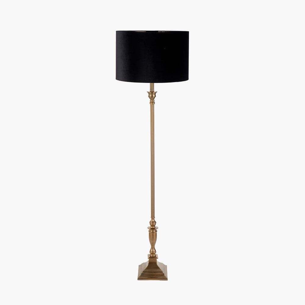 Canterbury Antique Brass Metal Floor Lamp.