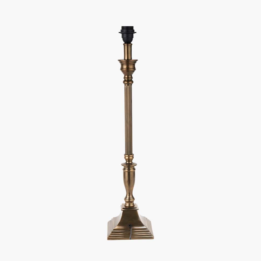 Pacific Lifestyle Lighting Canterbury Antique Brass Metal Table Lamp Base House of Isabella UK