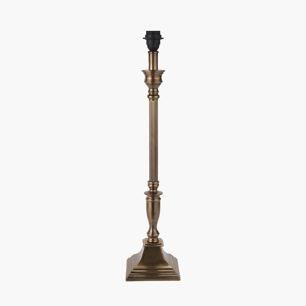 Pacific Lifestyle Lighting Canterbury Antique Brass Metal Table Lamp Base House of Isabella UK