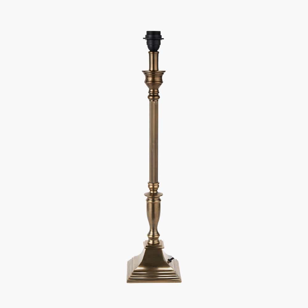 Pacific Lifestyle Lighting Canterbury Antique Brass Metal Table Lamp Base House of Isabella UK