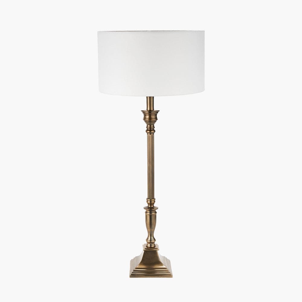Pacific Lifestyle Lighting Canterbury Antique Brass Metal Table Lamp Base House of Isabella UK