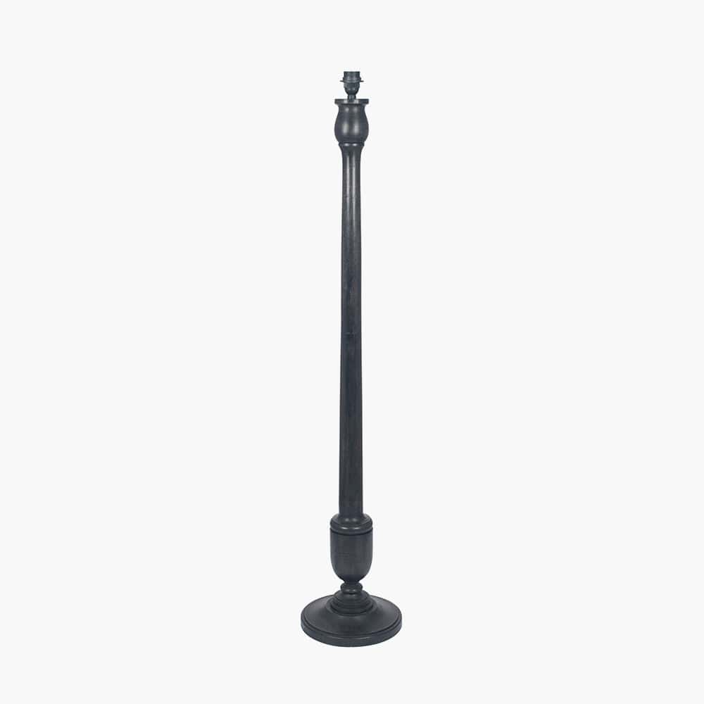 Captiva Antique Black Candle Stick Wood Floor Lamp - Base Only.