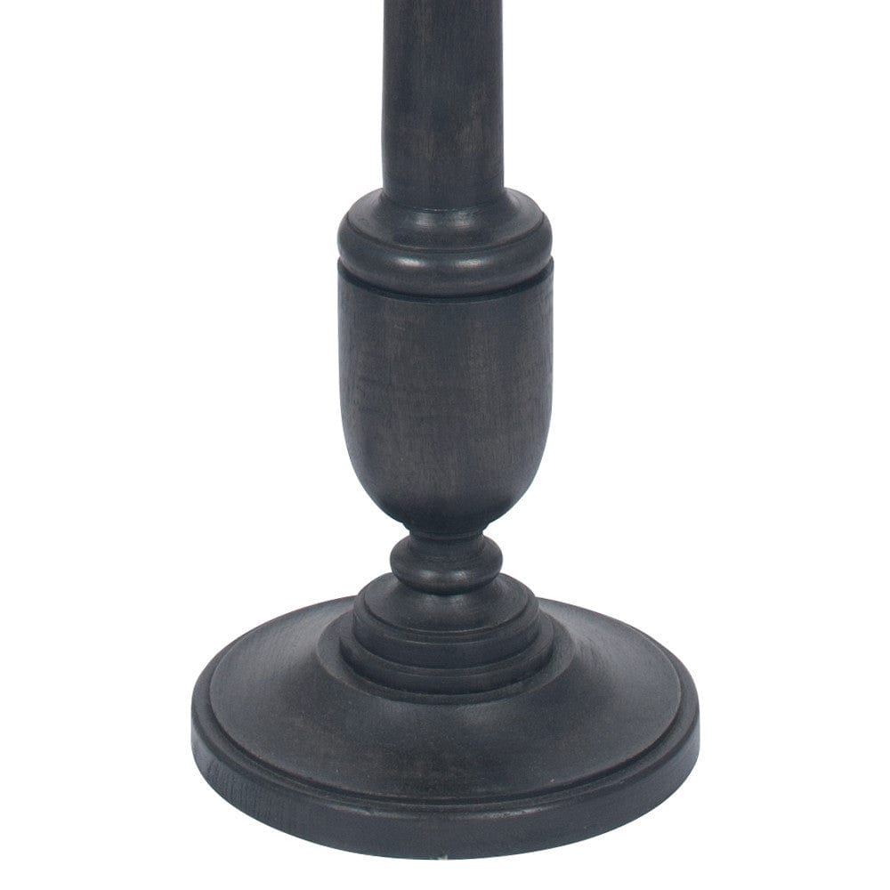 Captiva Antique Black Candle Stick Wood Floor Lamp - Base Only.