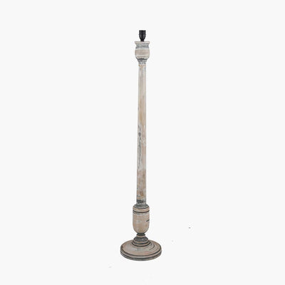 Pacific Lifestyle Lighting Captiva Grey & White Wash Mango Wood Floor Lamp - Base Only House of Isabella UK